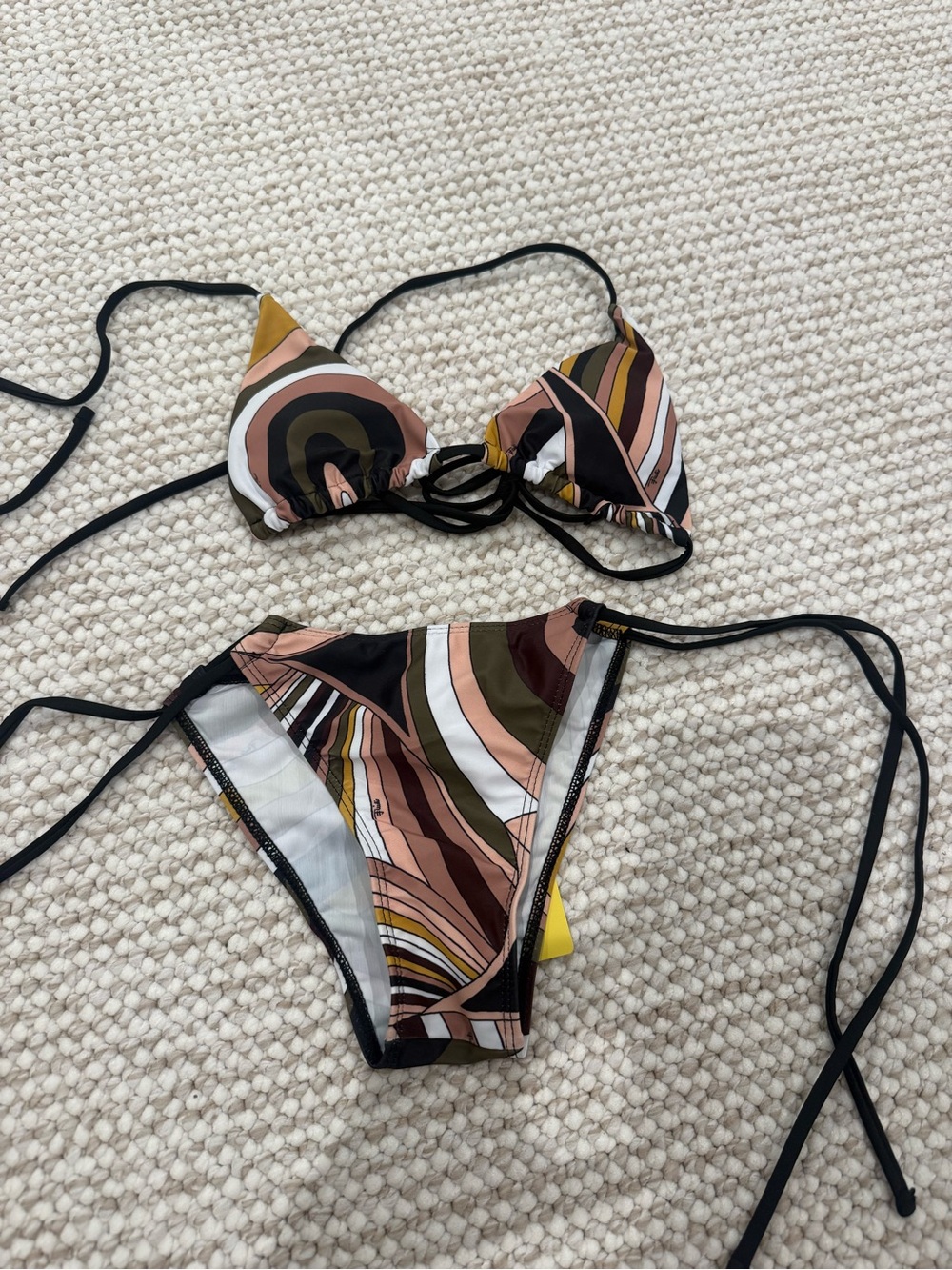 Emilio Pucci Swirl Triangle Bikini